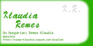 klaudia remes business card